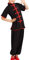 FJJLOVE Tai-Chi-Uniformen, Traditionelle chinesische Kleidung für Jungen und Mädchen Kung Fu Martial Arts Student Training Bekleidung,Schwarz,120