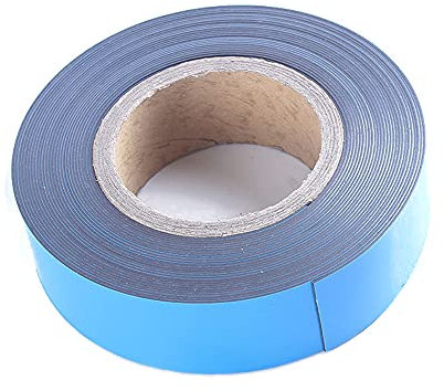 Rouleau de ruban magnétique coloré – effaçable à sec pour tableau blanc graphique/40 mm x 90 m (Bleu)