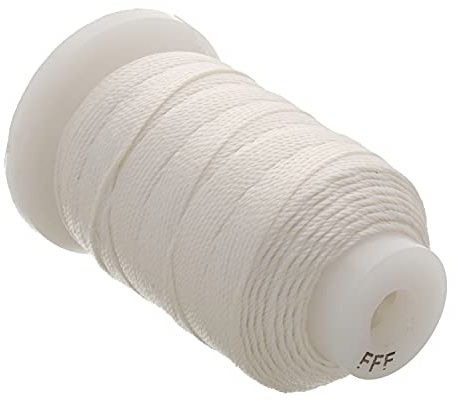 The Beadsmith Pure Silk Cord – White, Size FFF (0.419 mm/0.0165”), 92 Yards (276 ft), 1/2-Ounce Spool
