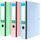 Office Box Files Pastel Colours Pull and Catch Lock Spring Foolscap Paper Over Board Document File 75mm - Pack 3