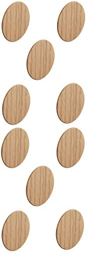 cyclingcolors 10x Abdeckkappen Selbstklebend 18mm Schutzkappen für Möbel Schrank Regal Bohrloch Abdeckung zum kleben Möbelpflaster (Eiche)