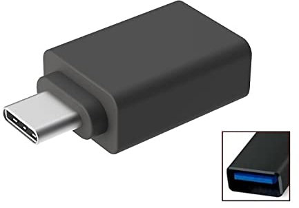 USB-C Adapter for Connecting Wireless Receivers, Keyboards, Mice/Mouse, Camera Picture Transfer, Portable Hard Drives, Printers, Speakers, Headsets, Earbuds & Other Cables with USB-A Connectors