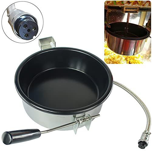 EastMetal Heissluft Popcornmaschine Zubehör, 230g Popcorntopf, Elektrische Handgekurbelte Popcorn-Herstellerteile Topf, Universal Anti-Scorch-Pfanne Einfach zu Säubern, für Mais, Snack(3 holes-25mm)