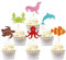 30 Stück Meerestiere Cupcake Toppers Ocean Theme Cupcake Toppers Dolphin Octopus Crab Fish Sea Turtle Seal Cupcake Picks Sea Animals Theme Party Baby Shower Party Decors Supplies