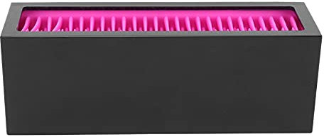 Boîte de Rangement Cosmétique, Organisateurs de Bureau Multi-usages Support de Pinceau de Maquillage en Silicone Support de Pinceau de Maquillage Créatif pour Fournitures D'art(Noir + rose rouge)
