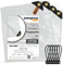 DASKIGO 4 x 6M Heavy Duty 200GSM White Reinforced Tarpaulin Cover Waterproof Tarp Sheet & 6 Pcs Bungee Balls