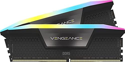 Corsair VENGEANCE RGB DDR5 RAM 32GB (2x16GB) 6200MHz CL36 Intel XMP iCUE Kompatibel Computer Speicher - Schwarz (CMH32GX5M2B6200C36)