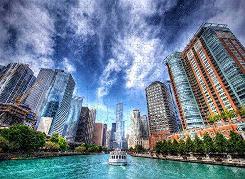 2000 Teile Puzzle Chicago River Challenge Spielzeug unmöglich