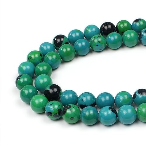 MJDCB Round Stone Beads 12mm Phoenix Stone Loose Gemstone Beads for Jewelry Making Bracelet Necklace 30pcs
