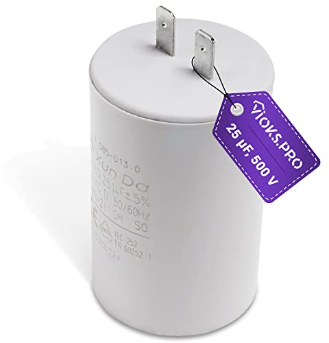 Vioks.pro Capacitor 25µF 500V Replacement for Capacitor Motor Kärcher 9.085-013.0 - Capacitor CBB60 25 500VAC for Kärcher K2 Pressure Washer