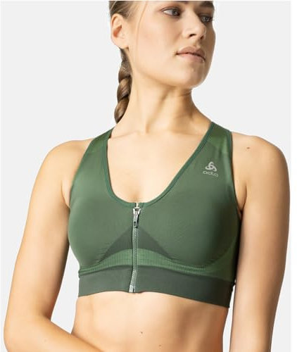 Odlo Damen Sport BH SEAMLESS HIGH SUPPORT, loden frost - camping green, S