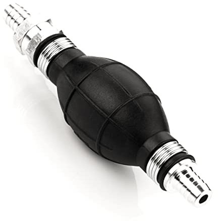 LST Kraftstoff Handpumpe Umfüllpumpe mit 12mm Schlauchanschluss, Förderpumpe für Benzin, Diesel, Öl, Wasser, Sechskantgewinde 22 mm, Einwegpumpe, Siphonpumpe für Kraftstoffsysteme