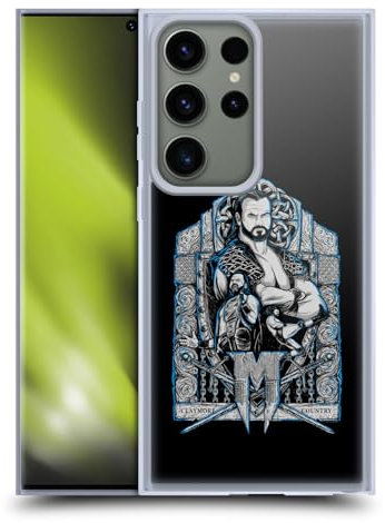 Head Case Designs Offizielle WWE Drew McIntyre Poster Kunst D. McIntyre Grafiken Gelhülle [Militärischer Schutzgrad] Kompatibel Mit Samsung Galaxy S23 Ultra 5G Und Kompatibel Mit MagSafe