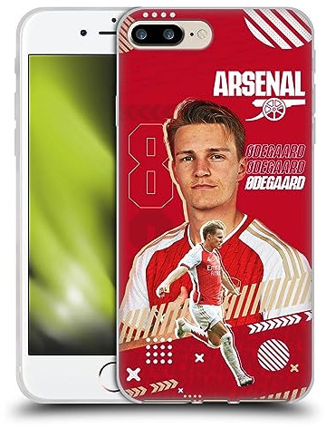 Head Case Designs Officially Licensed Arsenal FC Martin Ødegaard 2023/24 First Team Gel Case [Military Grade Protection] Compatible With Apple iPhone 7 Plus/iPhone 8 Plus
