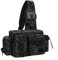 Angeln Umhängetasche mit Rutenhalter - Wasserdichter Angelrucksack Angeln Tasche Multifunktional zur Angelgerät Aufbewahrung und Organisation, Schwarzer Tarnanstrich