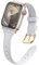 WoPail Leather Straps for Apple Watch Strap 38mm 40mm 41mm 42mm(Series 10), Women Replacement Genuine Leather Slim Strap for Apple Watch Series 10 9 8 7 6 5 4 3 2 1/SE/Ultra Watch Bands - White