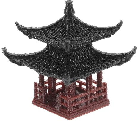 Cabilock Japanische Steinlaterne Mini Pagode Statue Asiatische Deko Garten Skulptur Bonsai Pavillion Miniatur Dekoration Aquarium Ornamente Chinesische Gartendeko Feengarten Zubehör