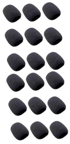 ibasenice 18pcs Microphone Covers for Karaoke Windscreen Protector Mic Cushion for Ktv Supplies Fits Microphones