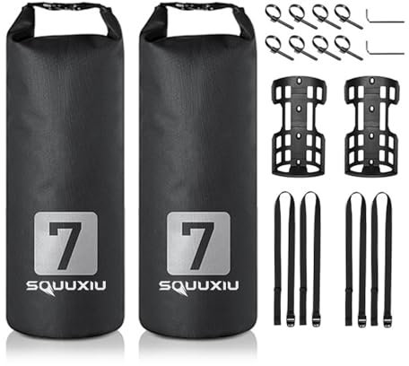 SOUUXIU Lot de 2 sacs étanches pour fourche de vélo 5 L 7 L