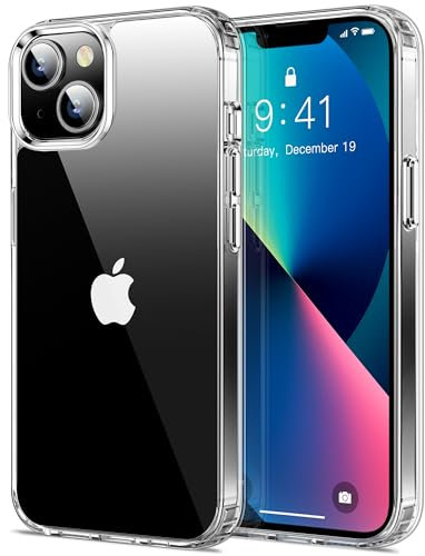 HOOMIL Crystal Clear Hülle für iPhone 13 6,1 Zoll, Nie Vergilbung Transparent - Durchsichtig