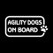 Auto Aufkleber 14,2 cm * 7 cm Agility Hunde An Bord Auto Aufkleber Pfotenabdruck Schwarz/Silber