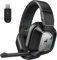 Awinnasey PH4 Wireless Gaming Headset con Microfono 2.4GHz Gaming Cuffie per PS5, PS4, PC, Switch, Mac, Riduzione del Rumore Pieghevole Cuffie Bluetooth con Luce LED, Nero