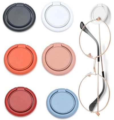 KGDUYC Etui de 6 pièces pour ranger les lunettes de soleil, porte-lunettes pour montage mural, porte-lunettes autocollant pour montage mural, porte-lunettes pour montage mural et sur porte
