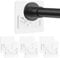 YHTCC Shower Pole Holder,6-Piece Adhesive Wall Mounted Shower Poles Extendable No Drill,Not Include Shower Curtain Rod(Rod Not Included)