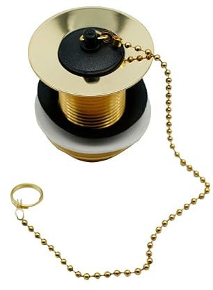 L'ARTISTICA F.LLI PERINCIOLI | Piletta in Ottone con Tappo da 1, Piletta in Ottone Senza Tappo per Fontane da Esterno, 66,5x59,4mm