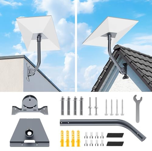 babikeen Support Starlink Gen 3, Fixation Starlink V3 avec adaptateur, angle réglable, kit de montage pour Starlink Gen 3, support mural pour Starlink Gen 3