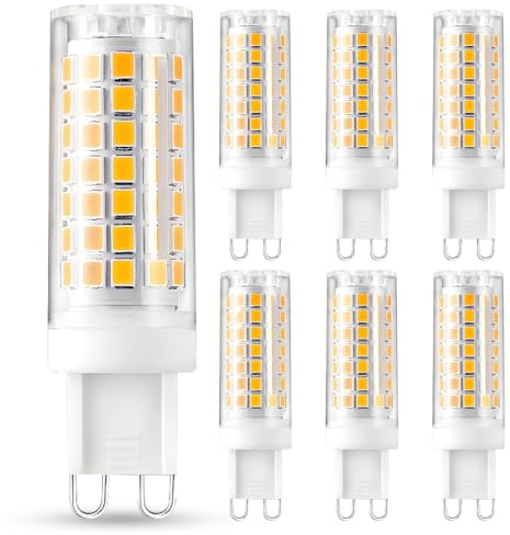FEILEMAN G9 LED Lampe 7W 800LM, Warmweiß 2700K, Nicht Dimmbar, 6er Pack | Ersatz für 60W 70W Halogen, LED Leuchtmittel G9 Sockel, Kein Flackern, 360° Abstrahlwinkel, AC230V