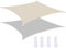 Tenda parasole per esterni, 3 x 6 m, impermeabile, 95% UV, per giardino, patio, piscina, beige, bianco
