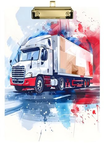 Acryl-Klemmbrett Aquarell LKW hängende Kunststoff-Klemmbretter für Büro