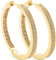 JEWELS BY LEONARDO Creole Jasmin • 1 Paar Klapp-Kreolen aus goldfarbenem Edelstahl • Front und innere Rückseite besetzt mit funkelnden Zirkonia-Steinchen • 024909