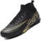 VTASQ Boys Football Boots Kids Firm Ground Soccer Athletics Training Sport Shoes Astro Turf Trainers Teenager Profession Competition Teenager Indoor Outdoor Sneakers Black UK6
