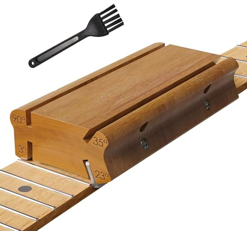 yeeplant Lime à frettes multi-angles 3/23/35/90 degrés, lime à frettes 4 en 1, outil de luthier pour ébavurage, façonnage