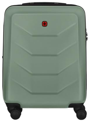 Wenger Prymo Carry-On Suitcase S, 36/43 l Expandable Hard-Shell Suitcase | Cabin suitcase 55 x 40 x 20/25 cm for city breaks with TSA lock, double spinner wheels and secure double coil zip
