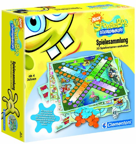 Clementoni 69741 - SpongeBob Schwammkopf Spielesammlung 30 Spiele Möglichkeiten