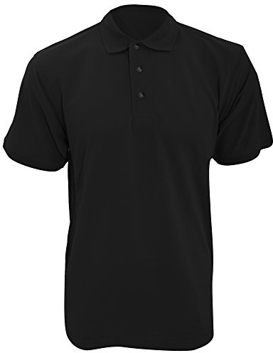Kustom Kit Workwear Mens Short Sleeve Polo Shirt (L) (Black)