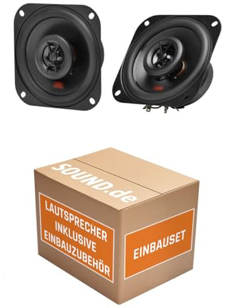 Lautsprecher Einbauset passend mit JBL Stage2 424 2-Wege 10cm Koax Auto Einbauzubehör für Opel Corsa D Heck