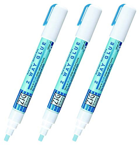 KURETAKE ZIG CORPORATION Stylo à colle 2 voies 3P, pointe biseautée, taille unique