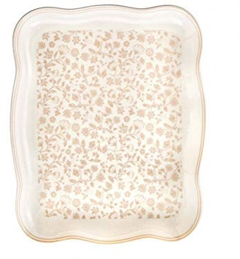 Brandani - Bandeja de porcelana con diseño de campo con flores