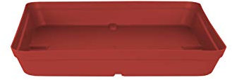Sottovaso Quadrato Capri 40 cm Rosso Scuro