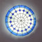 ACMHNC Tiffany Stil Deckenleuchte Blau,Retro Deckenlampe Kinderzimmer Jungen,Handgemacht Deckenleuchten Eingelassen Mit Glas Lampenschirm,E27 Deckenleucht Für Wohnzimmer Schlafzimmer Badezimmer,40CM