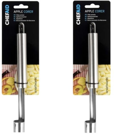 Chef Aid Stainless Steel Apple Corer Heavy Duty Kitchen Utensil (Pack of 2)