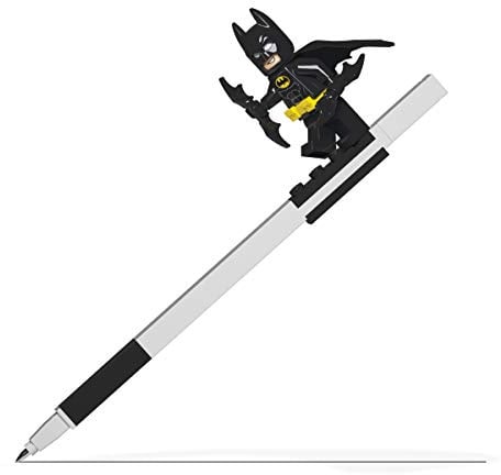 IQ LEGO Gel Pen with Batman Minifigure - Black Gel Pen (52864)