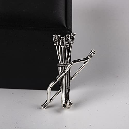 HCMA Vintage Metall Bogen und Pfeile Broschen Kristall Kleidung Anzug Hemdkragen Anstecknadel Abzeichen Brosche Schmuck Männer & Frauen Accessoires