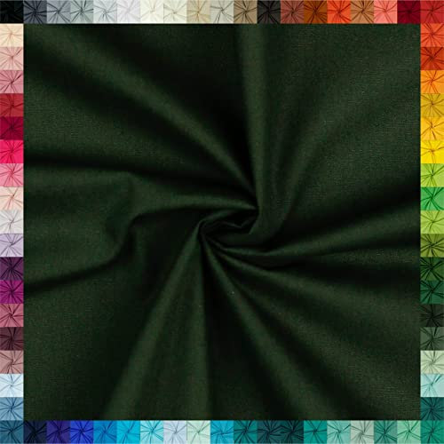 VmG-Store Baumwollstoff Uni 100% Baumwolle Oeko-Tex Meterware ab 50cm über 70 Farben zur Auswahl (076 I Army Green, 50 x 148cm)