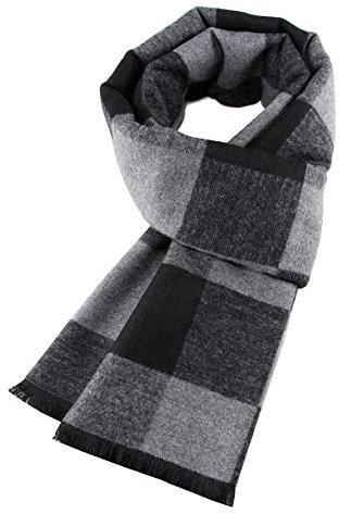 Ueither Herren Weich Warm Herbst und Winter Schal Komfortabel Eleganter Tartan Schals (180cm x 30cm, Farbe 43)