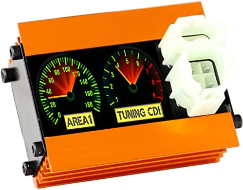 Area1 Tuning CDI Zündeinheit ungedrosselt einstellbar digital 50/125/150ccm GY6 China 4TAKT 4+2 Pin Kompatibel mit AGM BT49QT (Typ1 (4+2 Pin) einstellbar digital)